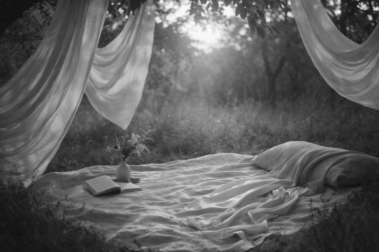 Ședință boudoir outdoor în natură, lumină de apus — Demeter Studios
